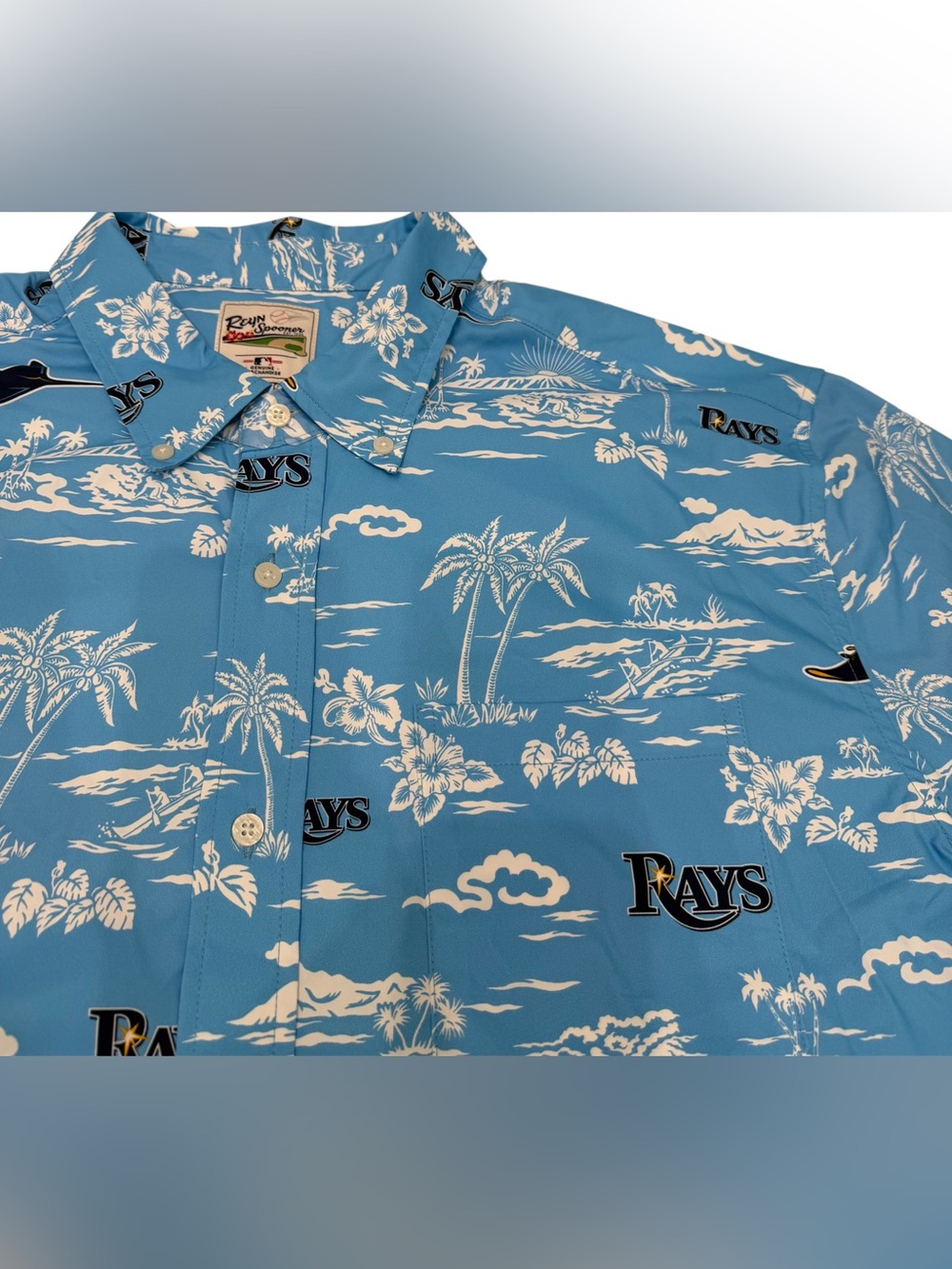 Reyn Spooner Men’s Tampa Bay Rays Kekai Performance Aloha Shirt 2XL NWT